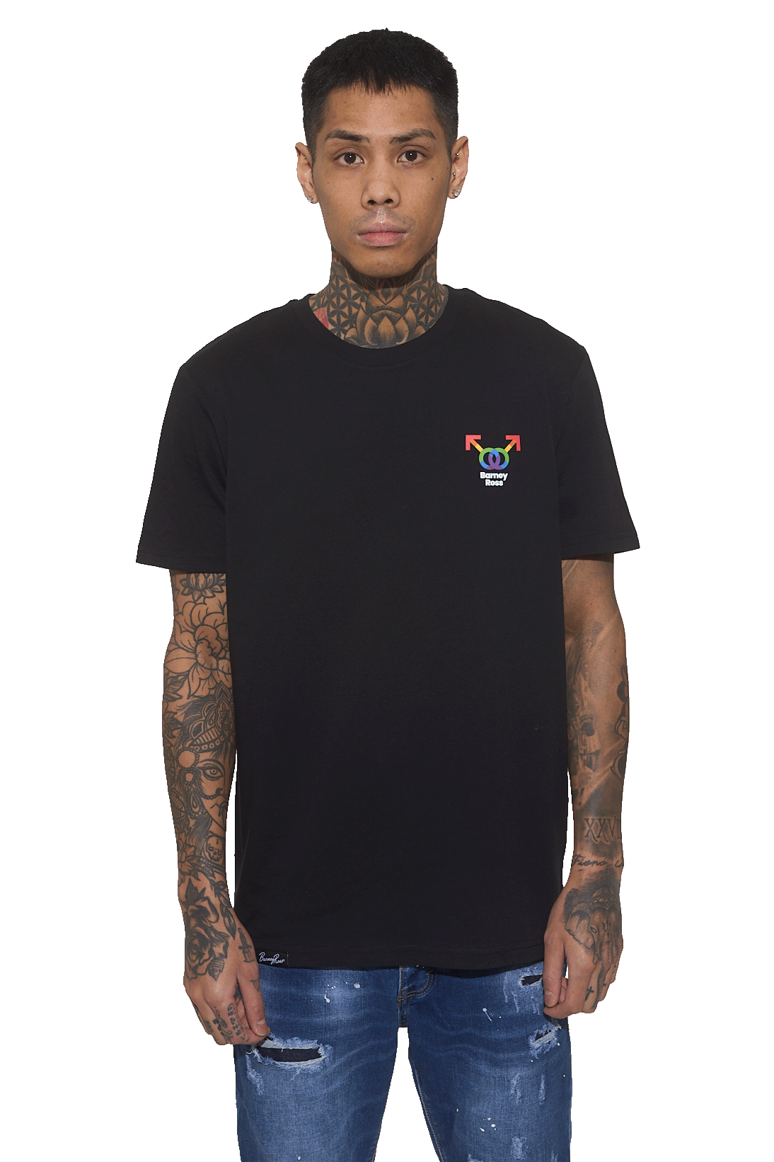 CAMISETA BR BLACK RAINBOW (Camiseta Negra de Algodón Orgánico – Estilo y Actitud)