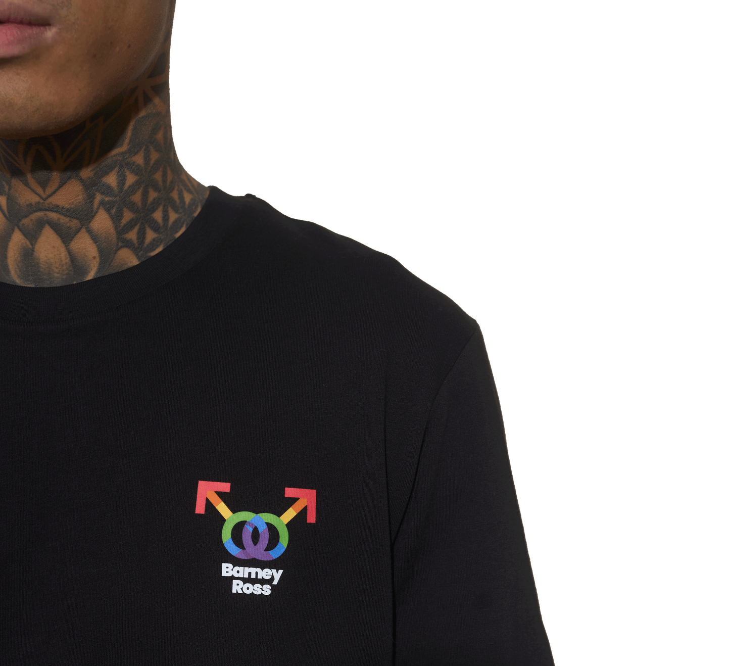 CAMISETA BR BLACK RAINBOW (Camiseta Negra de Algodón Orgánico – Estilo y Actitud)