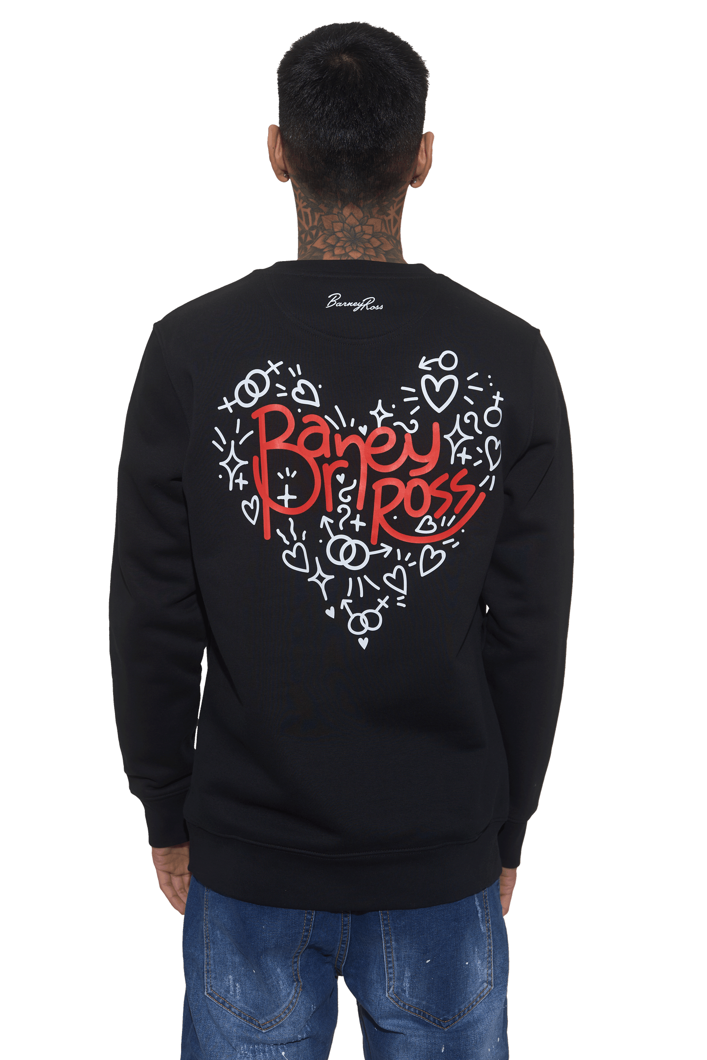 SUDADERA BR BLACK HEART (Sudadera Premium de Corte Regular – Algodón Orgánico & Poliéster Reciclado)