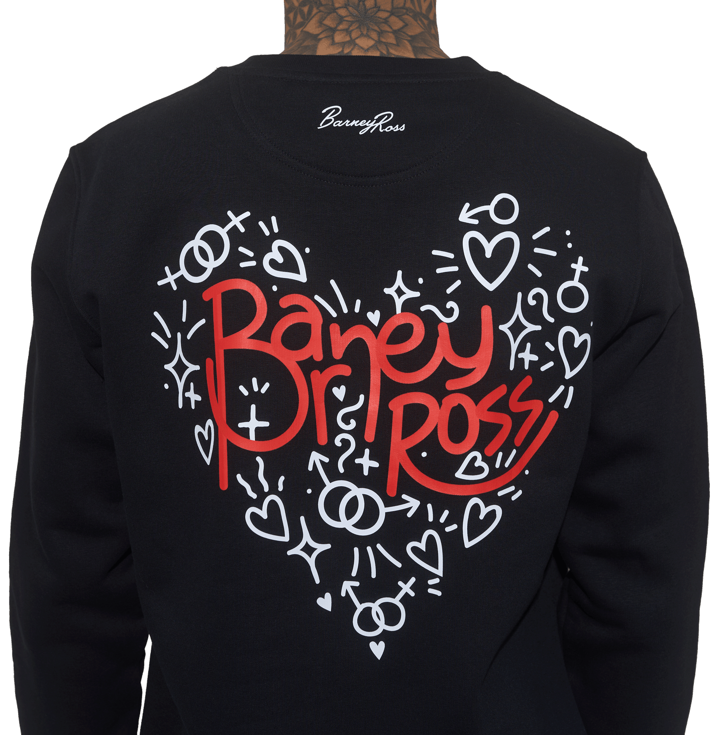 SUDADERA BR BLACK HEART (Sudadera Premium de Corte Regular – Algodón Orgánico & Poliéster Reciclado)