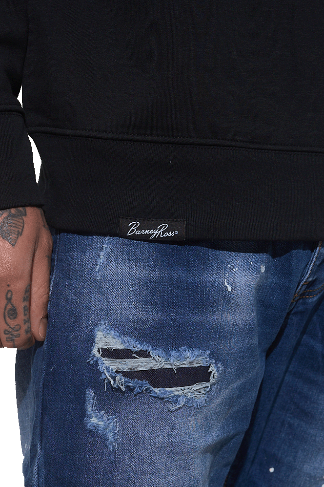 SUDADERA BR BLACK HEART (Sudadera Premium de Corte Regular – Algodón Orgánico & Poliéster Reciclado)
