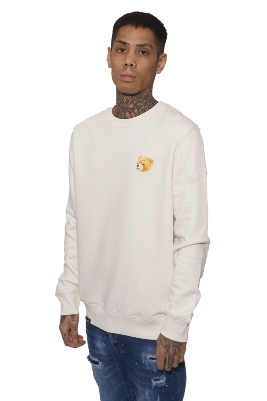 SUDADERA BR IVORI COFFE (Sudadera de Corte Regular en Algodón Orgánico y Poliéster Reciclado – 350 g/m²)