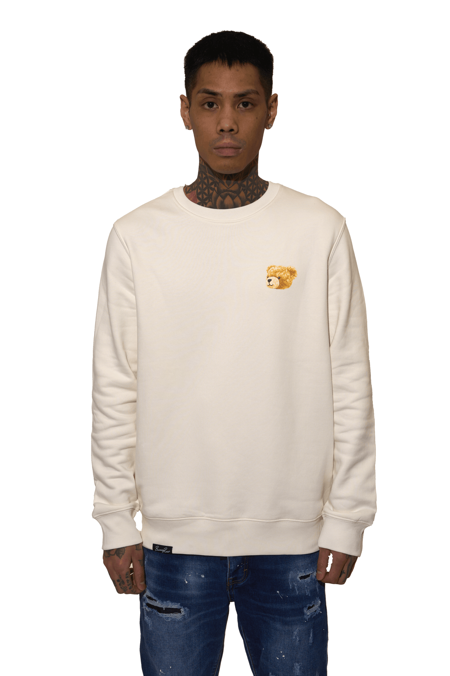 SUDADERA BR IVORI COFFE (Sudadera de Corte Regular en Algodón Orgánico y Poliéster Reciclado – 350 g/m²)