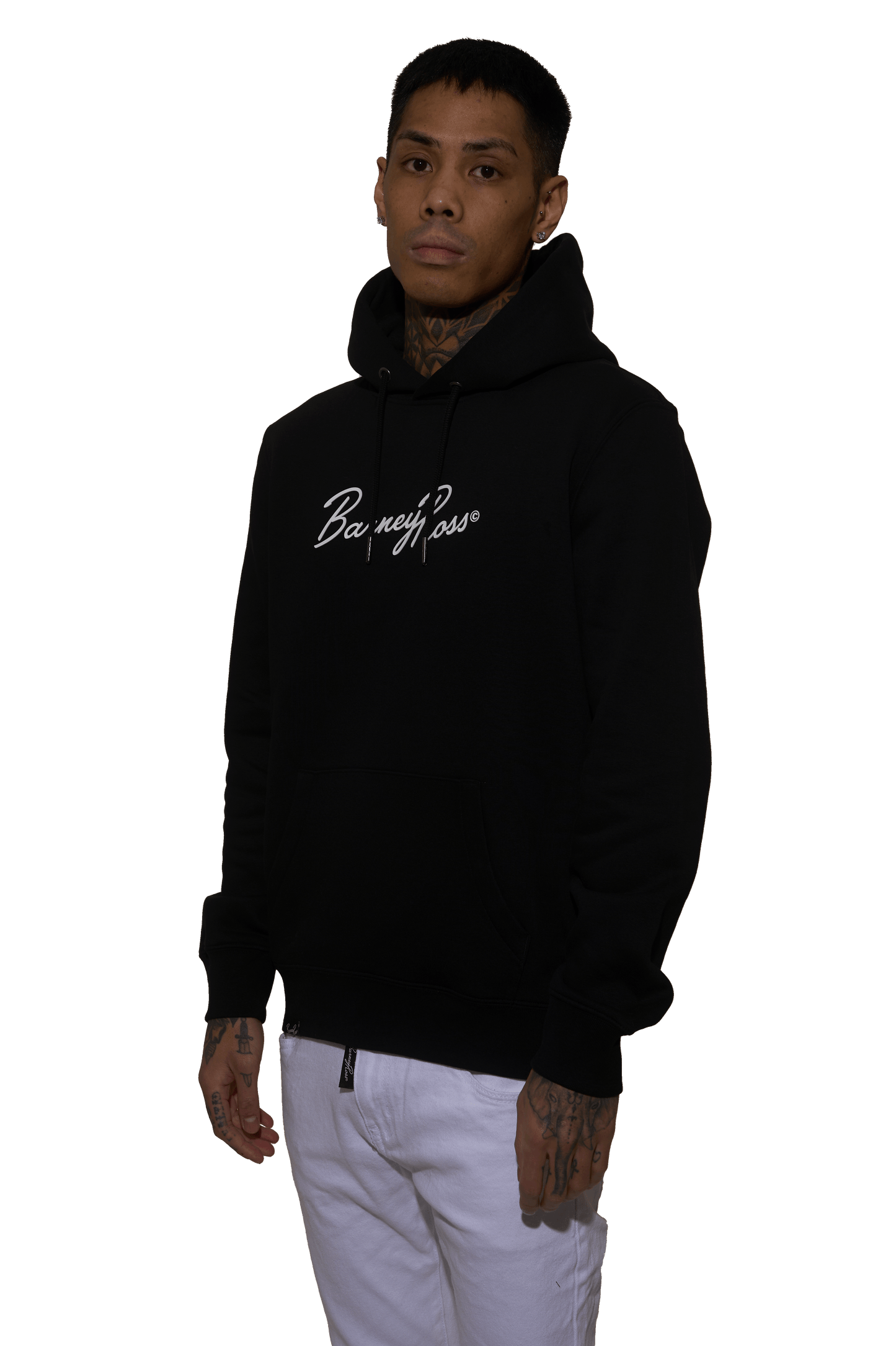 SUDADERA CON CAPUCHA BR BLACK (Sudadera con Capucha de Lujo en Algodón Orgánico y Poliéster Reciclado)